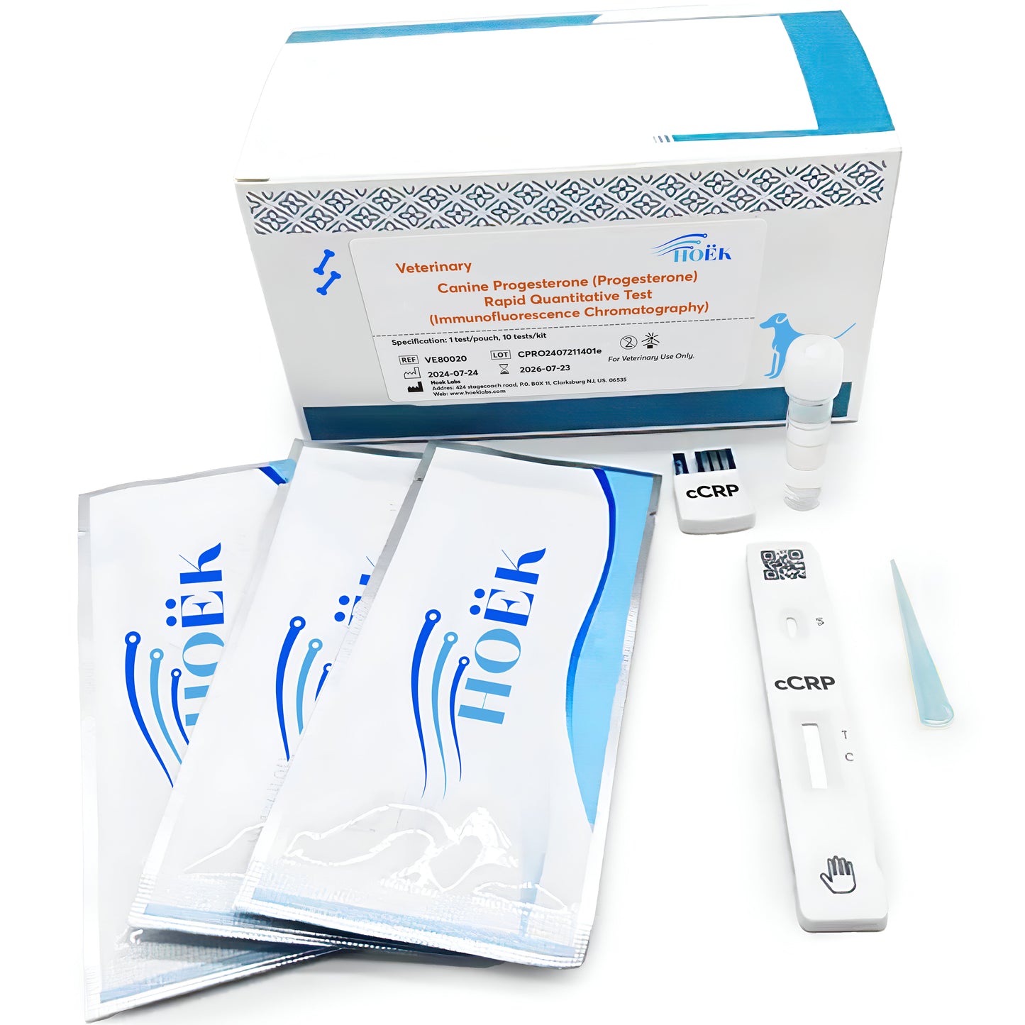 Canine Progesterone Rapid Quantitative Testing Kit (Immunofluorescence Chromatography-10 kits)